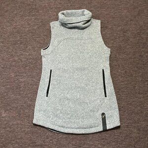 Indyeva Vest Womens Small Gray Toga Tunic Funnel Neck Pullover Polartec Fleece